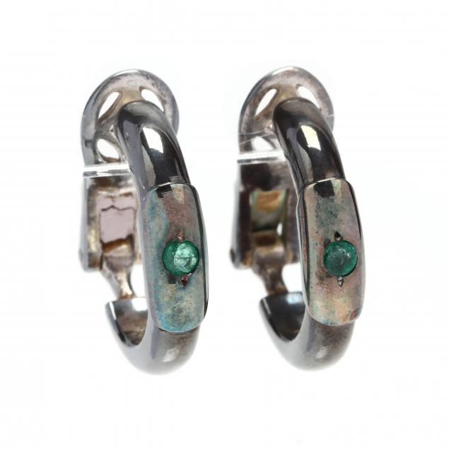 silver-and-emerald-hoop-earrings-lalounis
