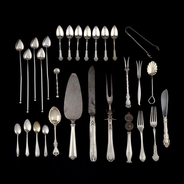 a-collection-of-sterling-silver-flatware