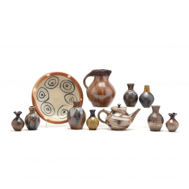 nc-pottery-mark-hewitt-grouping-of-eleven-pieces