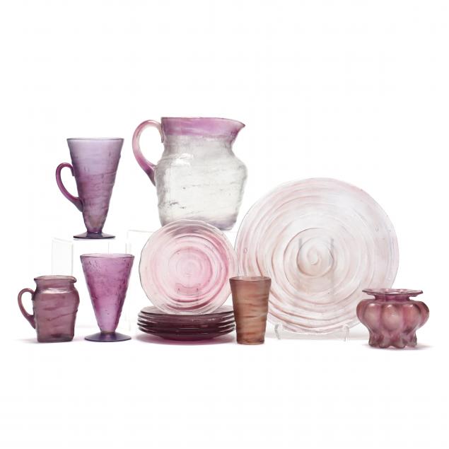 13-pieces-of-consolidated-catalonia-glass-tableware