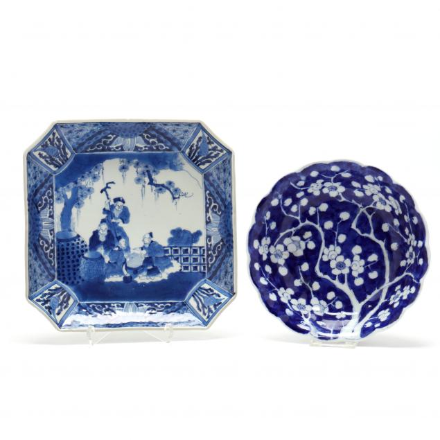 two-japanese-blue-and-white-porcelain-serving-dishes