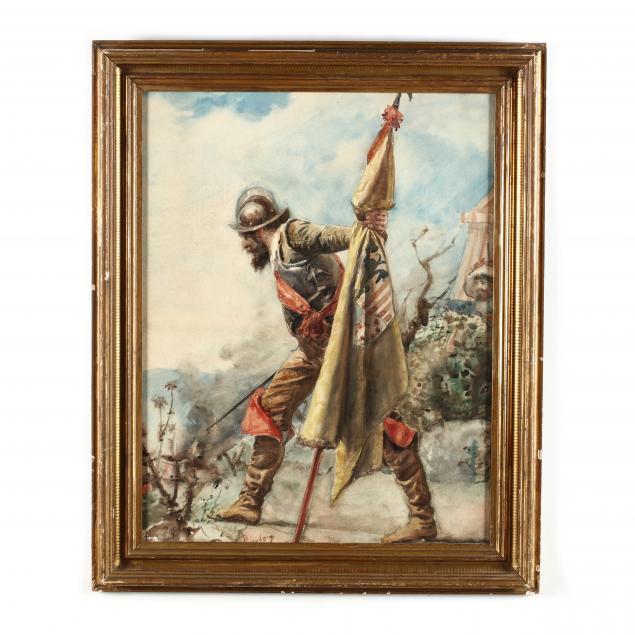 an-antique-watercolor-of-a-spanish-conquistador