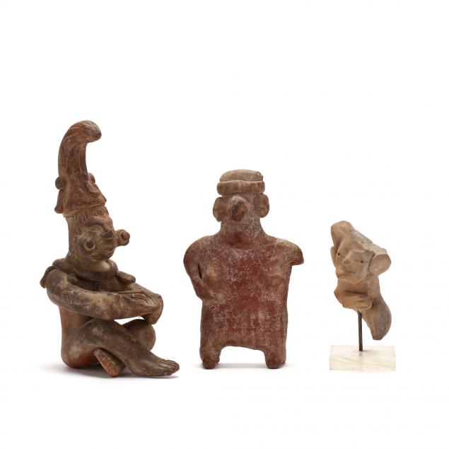 two-pre-columbian-figures-and-a-pre-columbian-style-likely-reproduction