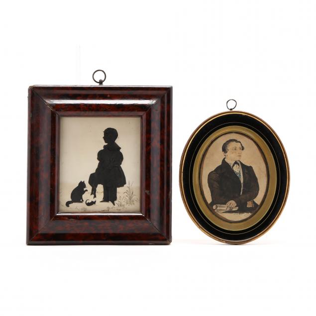 two-antique-pictorial-items