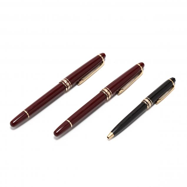 three-montblanc-meisterstuck-pens
