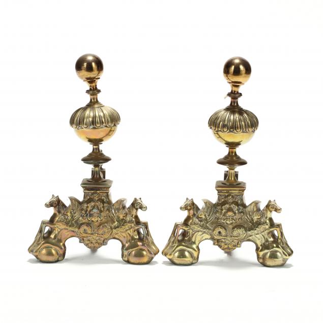 pair-of-antique-continental-brass-firedogs