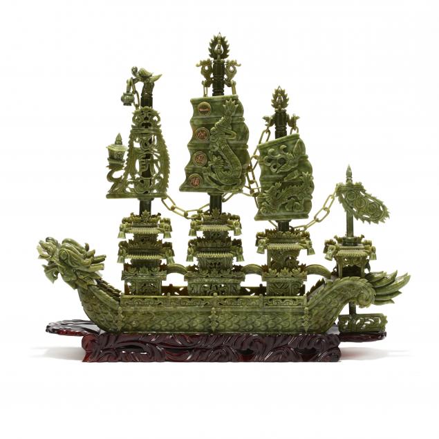 a-large-chinese-spinach-green-dragon-boat