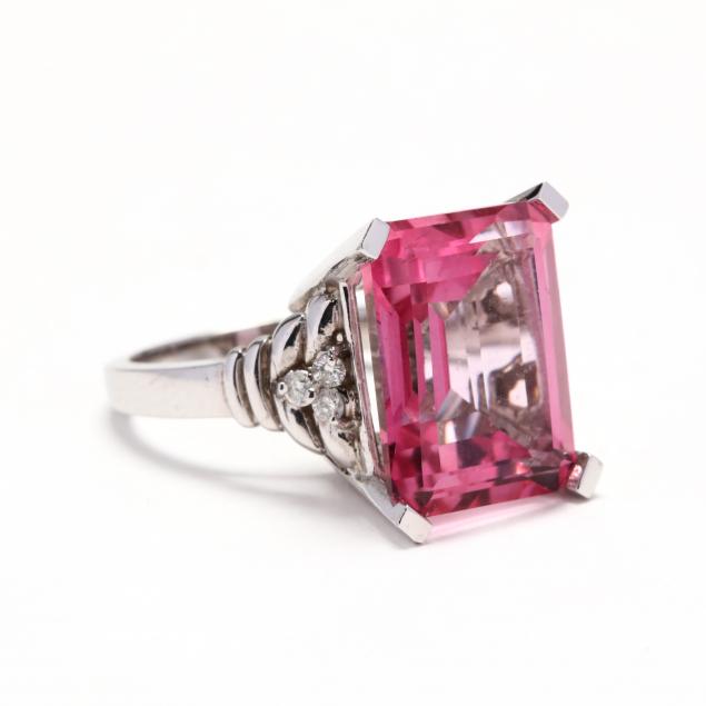 white-gold-pink-topaz-and-diamond-ring