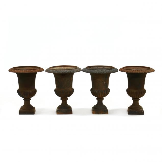 set-of-four-classical-style-cast-iron-garden-urns