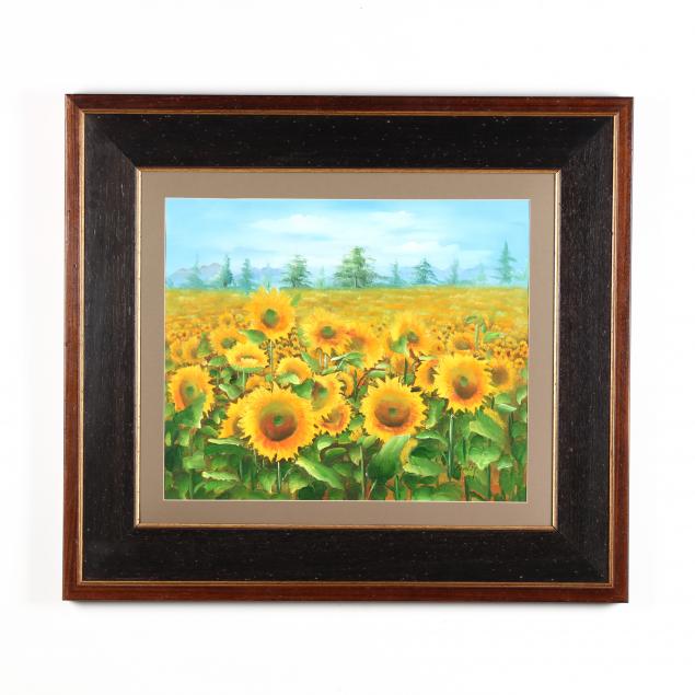 framed-landscape-with-sunflowers