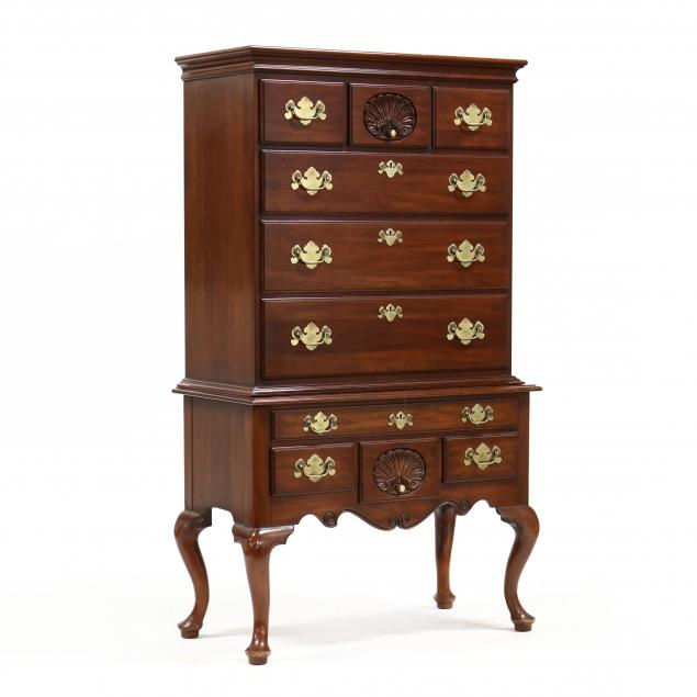 henkel-harris-queen-anne-style-cherry-highboy