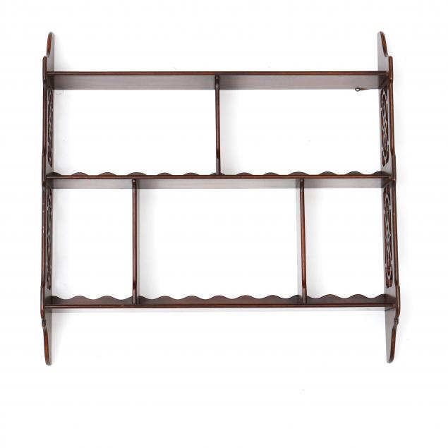 chippendale-style-mahogany-hanging-wall-shelf