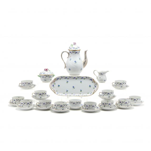 a-30-piece-herend-blue-garland-coffee-set