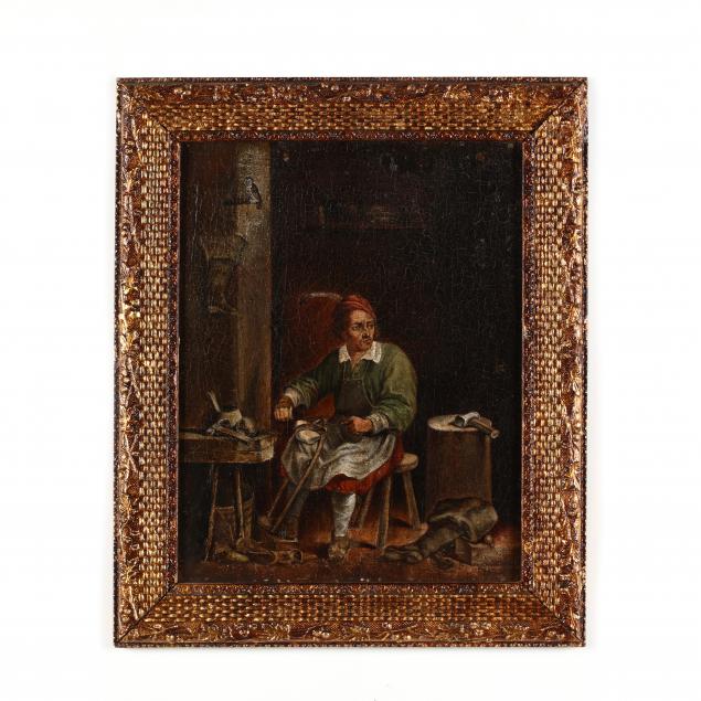 antique-dutch-school-painting-of-a-cobbler