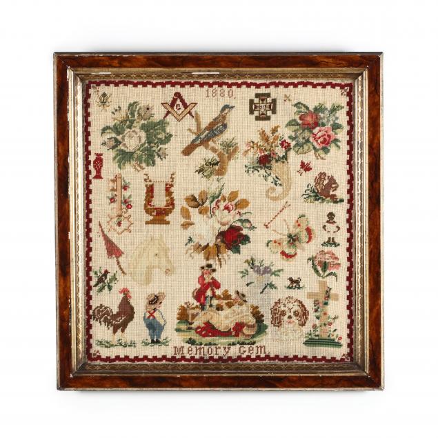 antique-wool-work-memory-gem-sampler