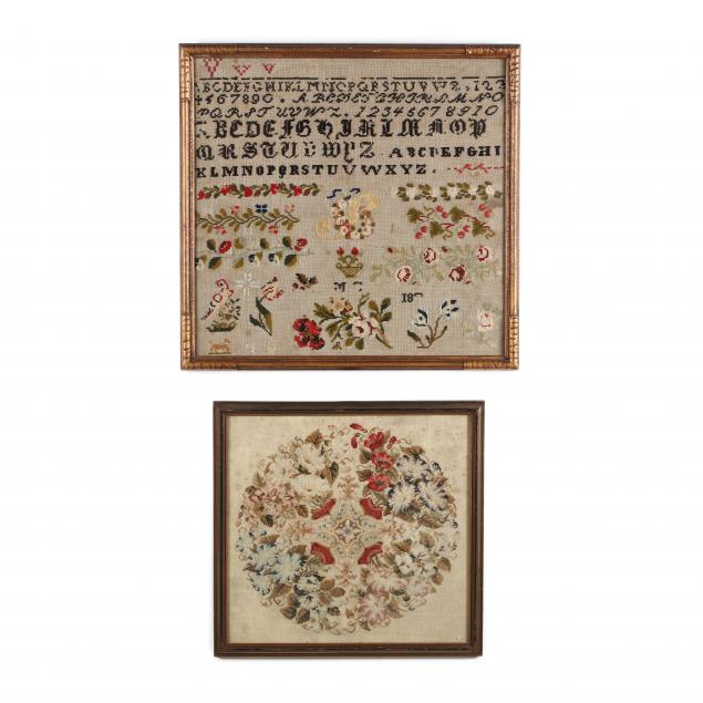 two-antique-wool-work-embroideries