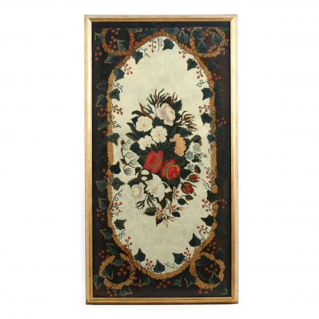 antique-framed-hooked-rug