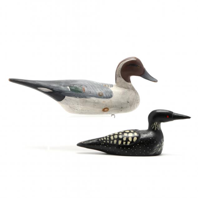 two-carved-and-painted-wood-duck-decoys