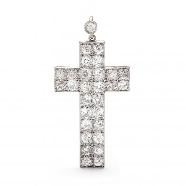 vintage-platinum-and-diamond-cross-pendant