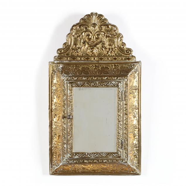 continental-repousse-brass-mirrored-cabinet