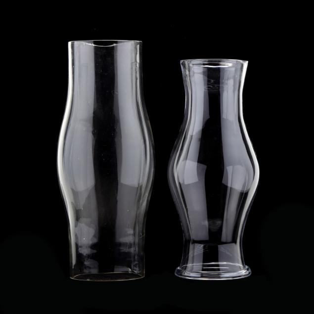 two-blown-glass-hurricane-shades