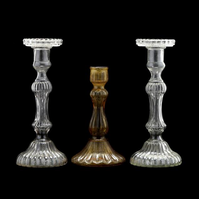three-antique-mold-blown-glass-candlesticks