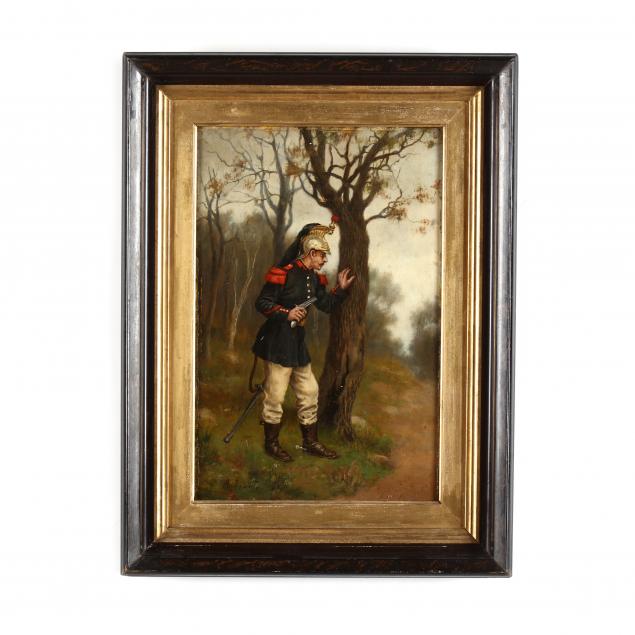 an-antique-french-school-painting-of-an-officer