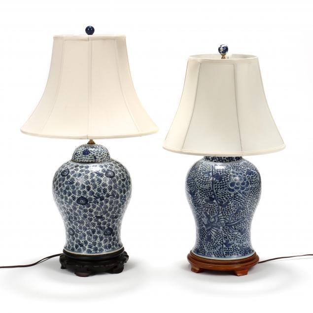 two-chinese-blue-and-white-temple-jar-table-lamps