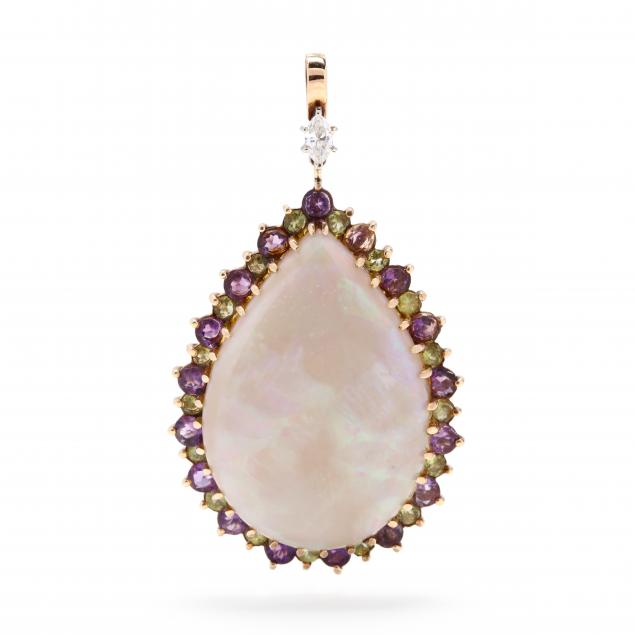 14kt-gold-opal-and-gem-set-pendant