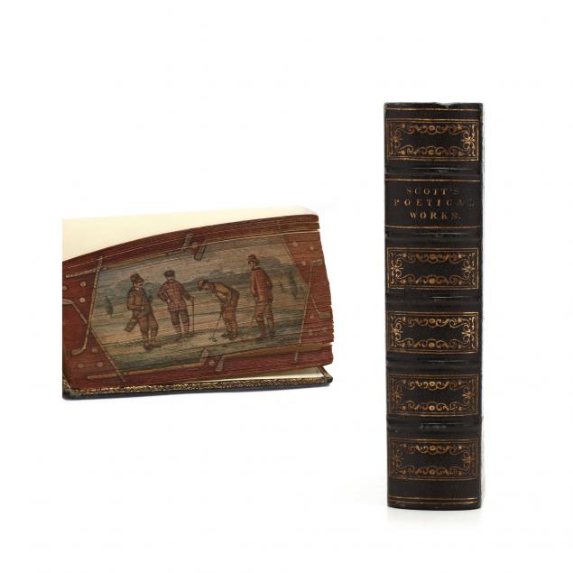 i-scott-s-poetical-works-i-with-fore-edge-painting-of-golfers-by-martin-frost