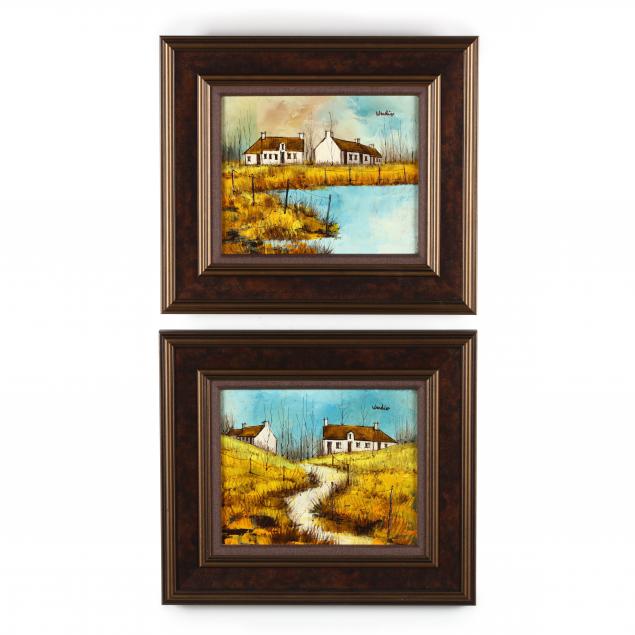 A Pair of Vintage Landscape Paintings by Werdier (Lot 230 - The March ...