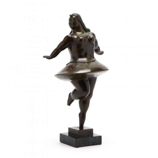 after-ferdinand-botero-columbian-b-1932-bronze-ballerina