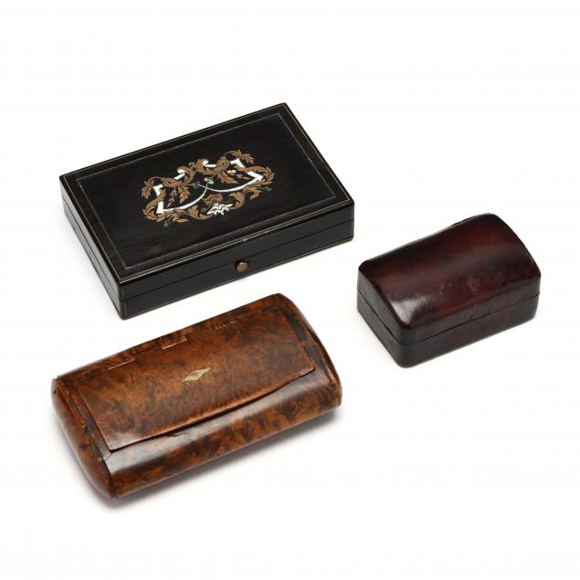 three-small-antique-boxes