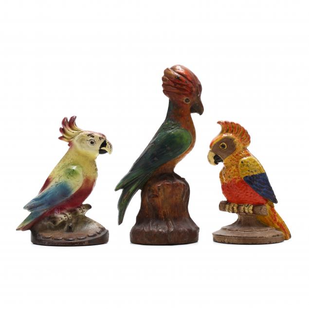 three-vintage-cockatoo-door-doorstops