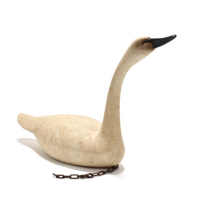 vintage-carved-and-painted-swan-decoy