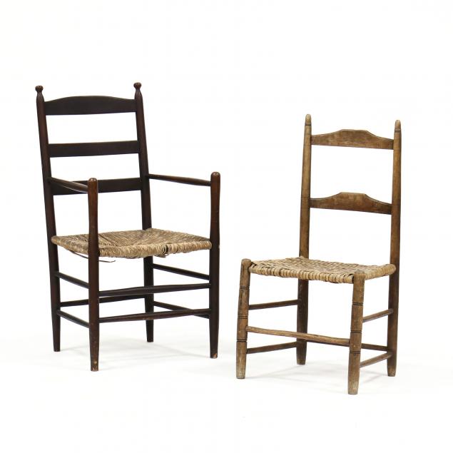 two-antique-ladderback-chairs