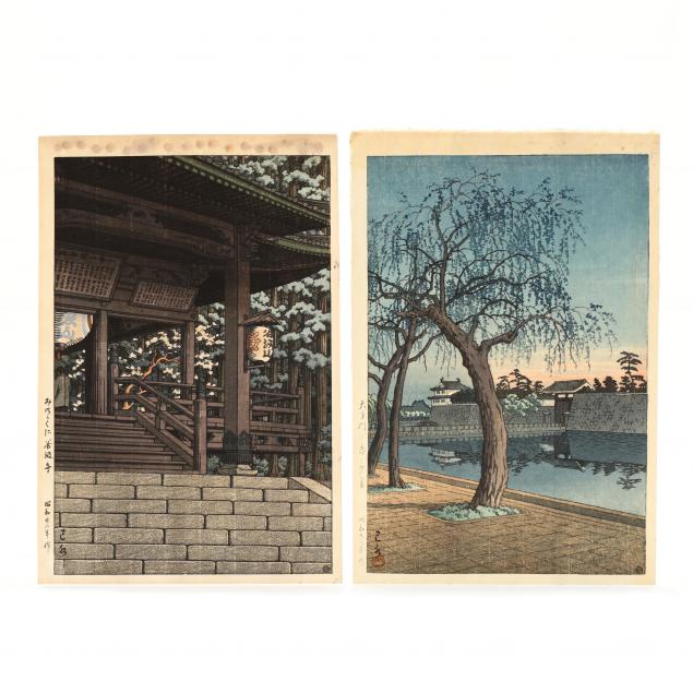 hasui-kawase-japanese-1883-1957-two-woodblock-prints