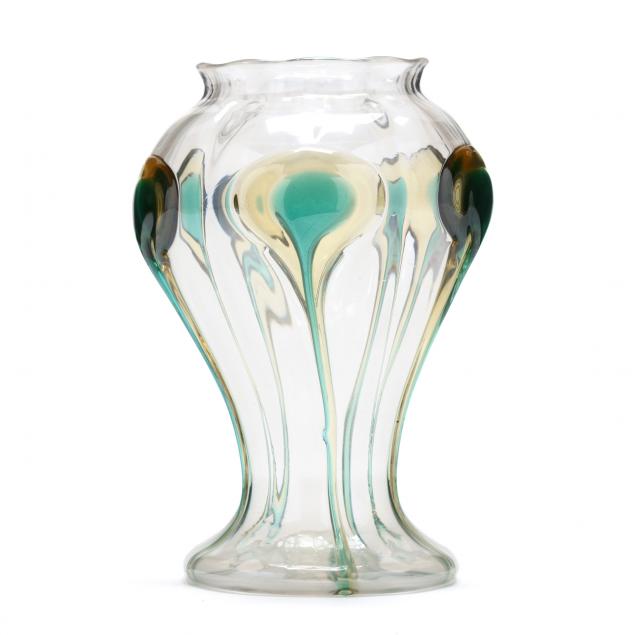 att-james-powell-and-sons-peacock-glass-vase