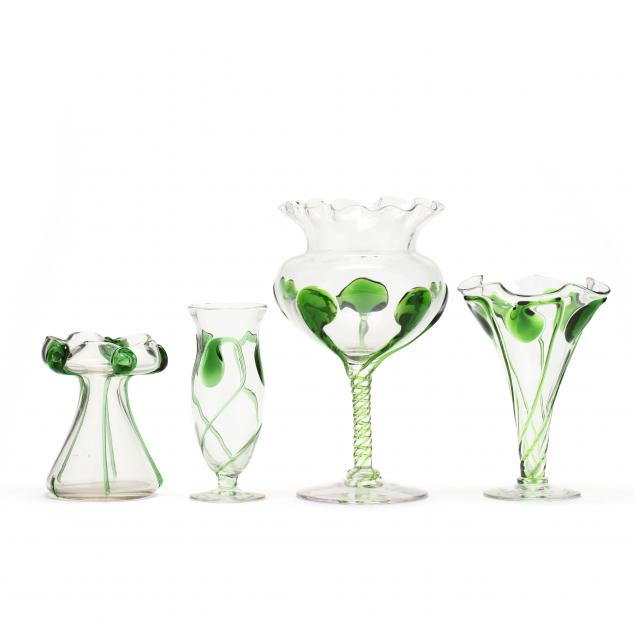 att-harrach-four-tadpole-glass-vases