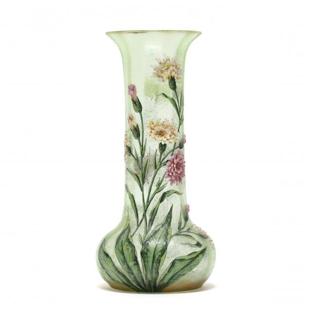 enameled-vaseline-glass-vase