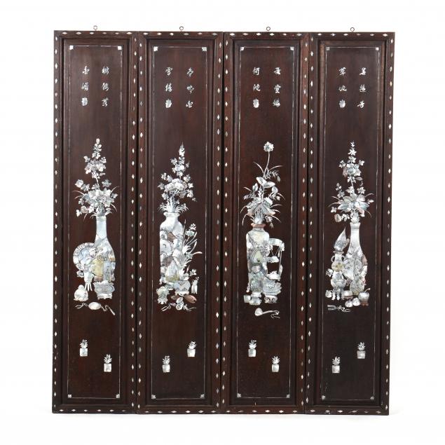 a-set-of-four-chinese-mother-of-pearl-inlaid-wooden-panels