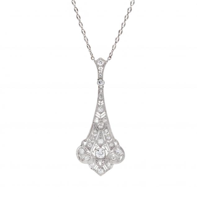 edwardian-platinum-and-diamond-lavalier-necklace