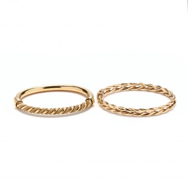 two-gold-bracelets