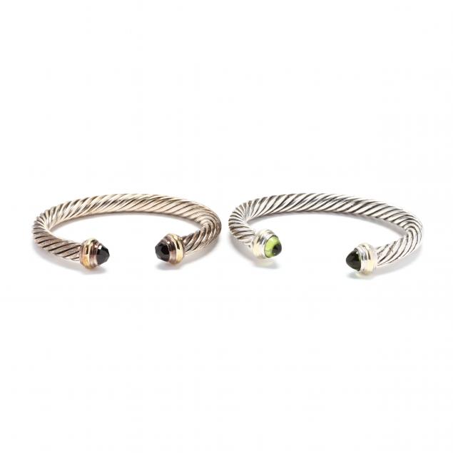 two-sterling-silver-and-14kt-gold-gem-set-cuff-bracelets-david-yurman