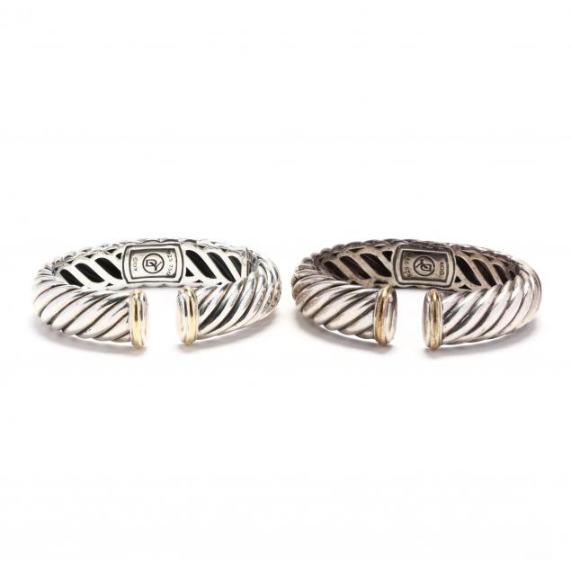 two-18kt-gold-and-sterling-silver-cuff-bracelets-david-yurman