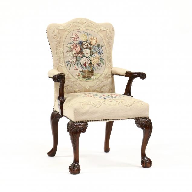 maitland-smith-chippendale-style-mahogany-armchair