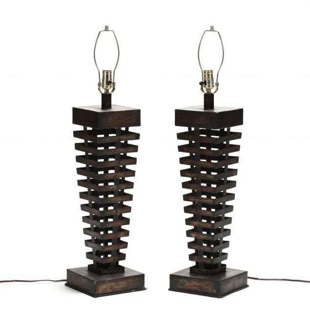 pair-of-contemporary-brutalist-metal-table-lamps