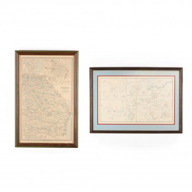 two-large-19th-century-framed-maps-pertaining-to-georgia