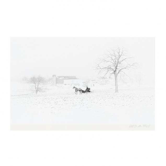 george-a-tice-nj-b-1938-i-horse-and-buggy-winter-lancaster-pennsylvania-i