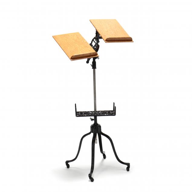 victorian-cast-iron-oak-adjustable-book-stand